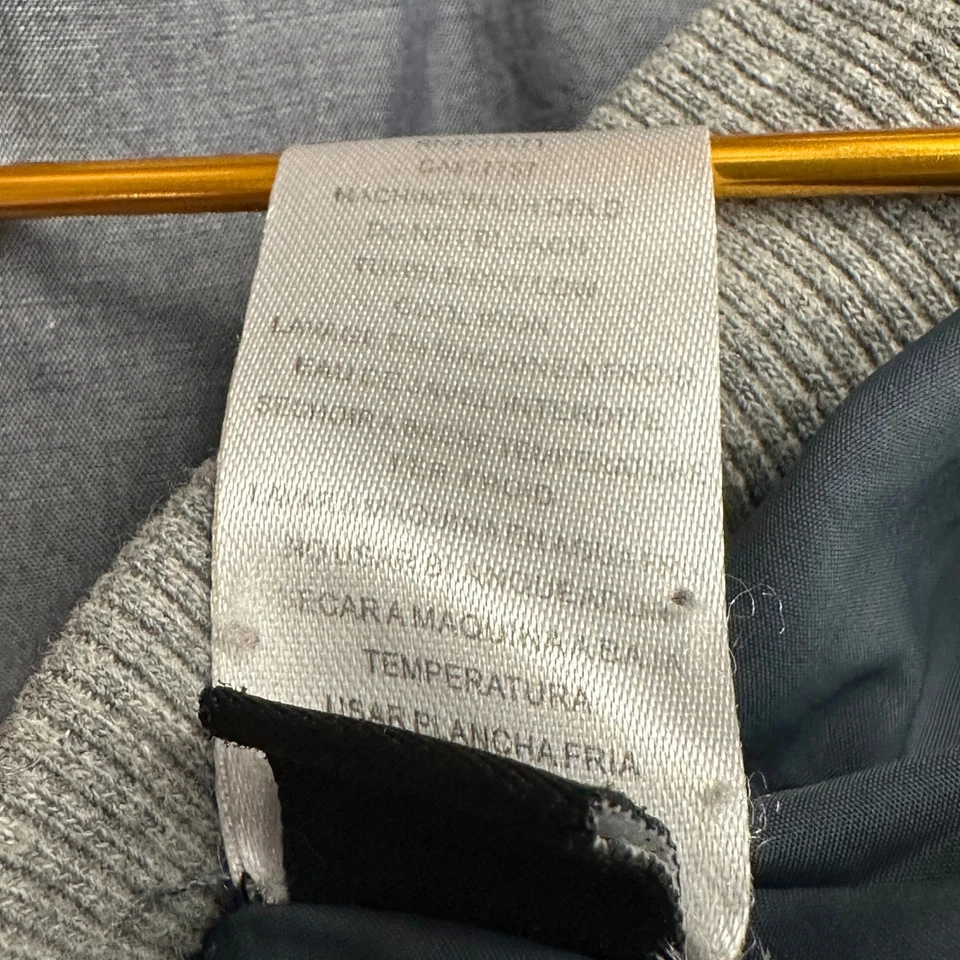 RVCA Mens Jacket Size L Gray Hooded Quilted Hybrid Zip Up Streetwear Style - Image 4 of 4