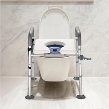 Xcceries Podniesiona deska sedesowa Regulowana komoda nocna z ramionami 375 funtów Seniorzy