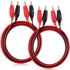 4 Pcs Alligator Clips Electrical, 40 Inches Test Leads with Alligator Clips, Dou