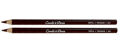 Conté à Paris Artists' Pencils Sepia (Pack of 2) Sepia, 