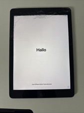 iPad 5th Gen A1822 Bundle Case 32GB Space Gray Cracked Screen Works