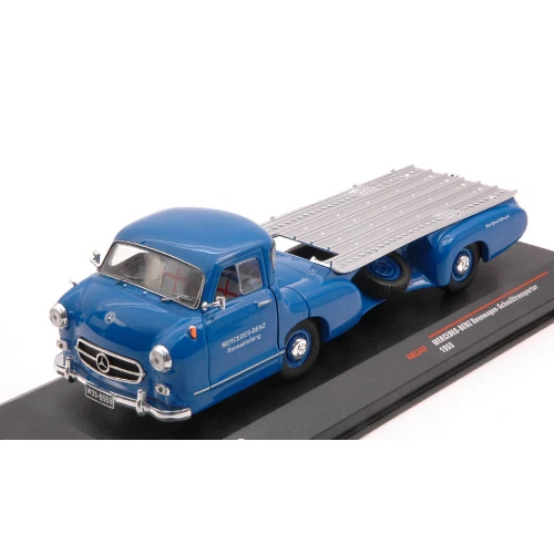 MERCEDES RENNTRANSPORTER 1955 BLAUES WUNDER 1:43 Ixo Model Camion Modellino Nuov - Immagine 3 di 3