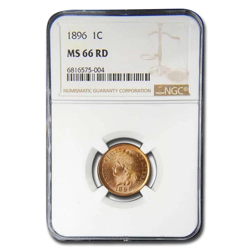 1896 Indian Head Cent MS-66 NGC (Red)