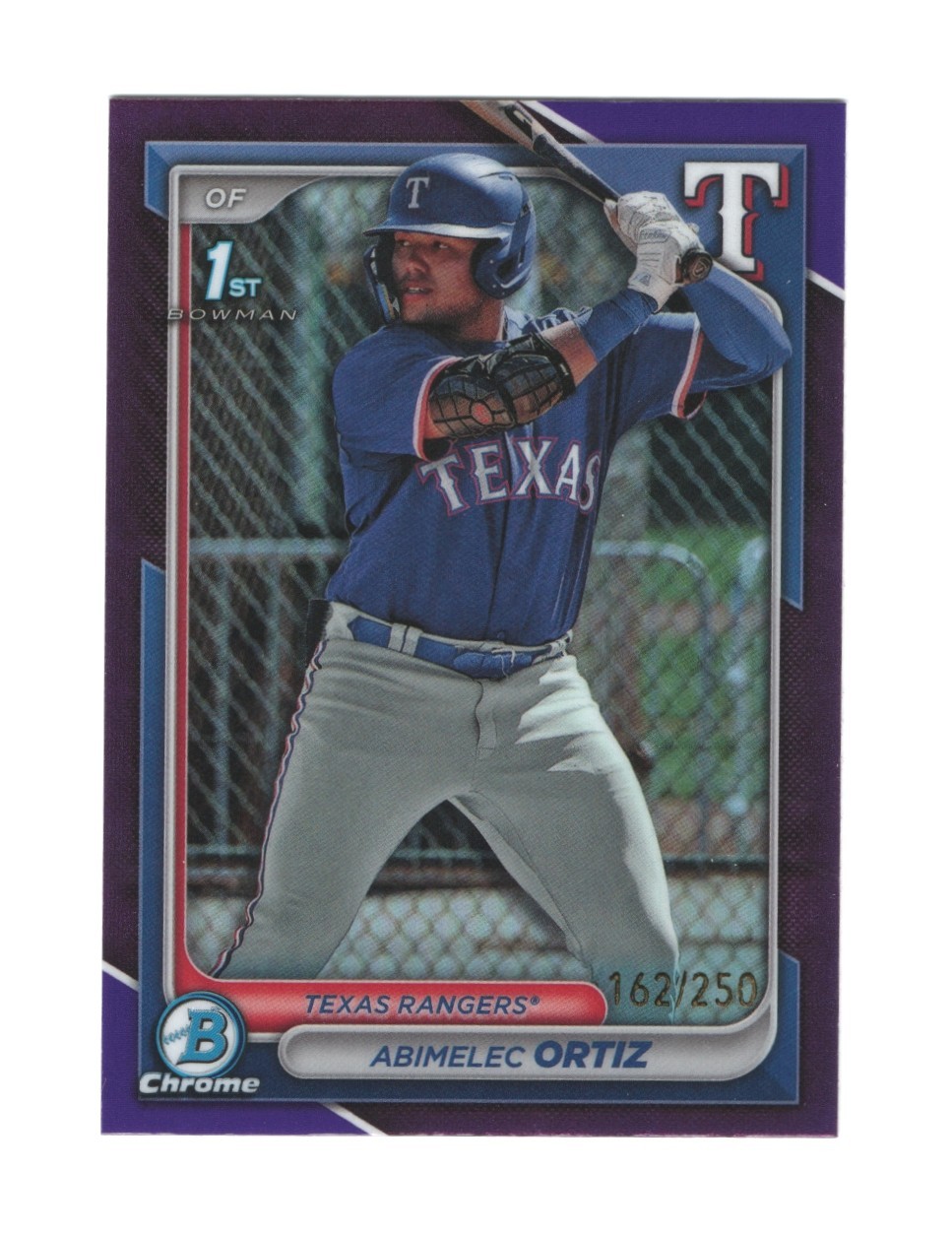Abimelec Ortiz 2024 Bowman Chrome Purple Refractor 1st /250