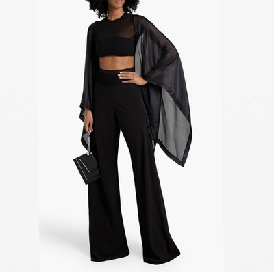 新品 Rick Owens Lido Pants SS24 IT42 NWT rick owens ss24 lido jumbo bias black wide leg high waist