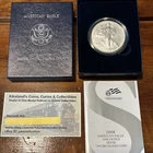 2008-W American Silver Eagle Burnished 1 oz .999 US Mint $1 Coin OGP Box & COA