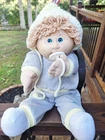 Adorable Wheat Haired Vintage Cabbage Patch Doll With Vintage Outfit