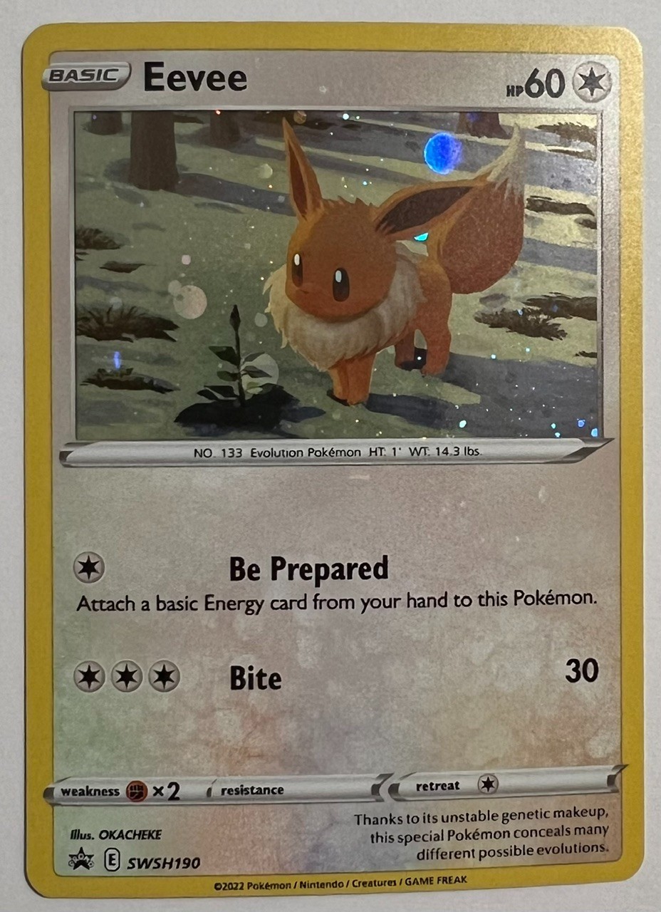 Pokemon TCG Sword & Shield BSP Promo - Eevee - Holo - SWSH190 - LP