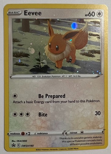 Pokemon TCG Sword & Shield BSP Promo - Eevee - Holo - SWSH190 - LP