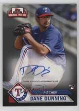 2021 Topps National Baseball Card Day 70/93 Dane Dunning Rookie Auto RC 19t9. rookie card picture