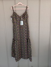 Hill House The Lillie Dress Size XXL Women Feminine In Cisco Trellis Black Multi