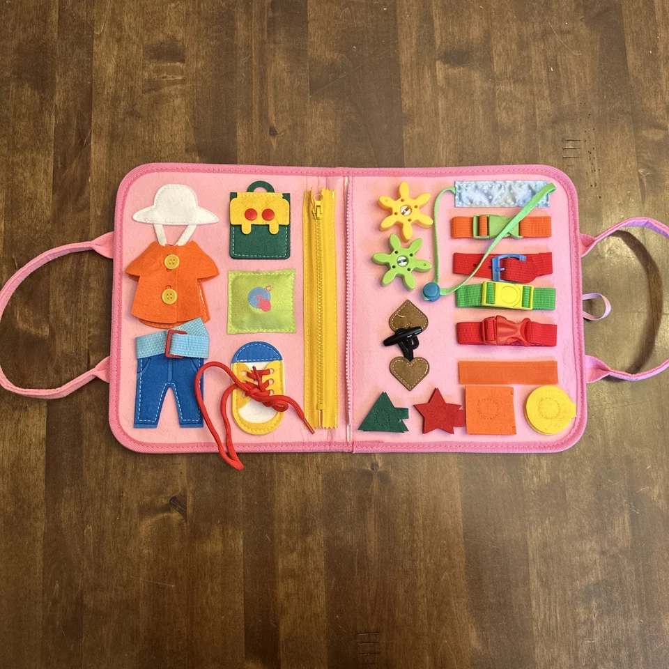 Kinder Busy Board Montessori Spielzeug Sensorik Feinmotorik Reise Spielzeug Flugzeug Auto