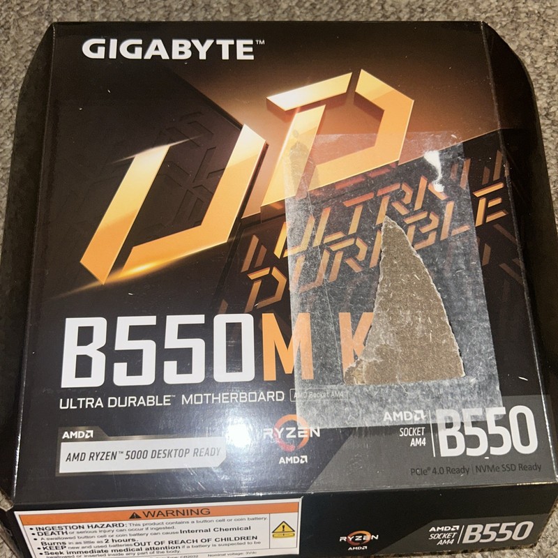 Gigabyte B550M K AM4 Micro-ATX Motherboard DDR4 Socket AM4