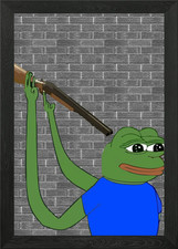 Quadro stampa su tela poster arte da parete con cornice meme