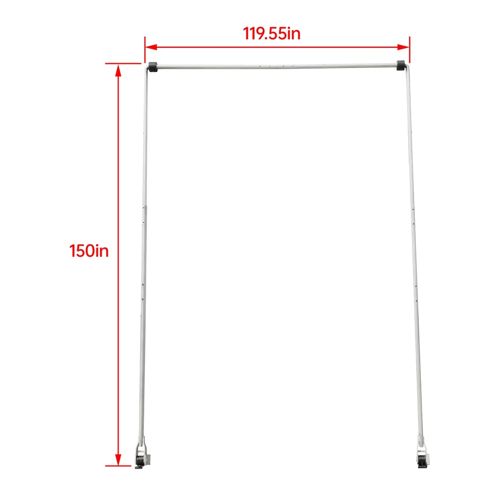 4-Spring Aluminum Dump Truck Flip Tarp Arm Kit Prevent Tarp Flapping in Transit - Image 2 of 4