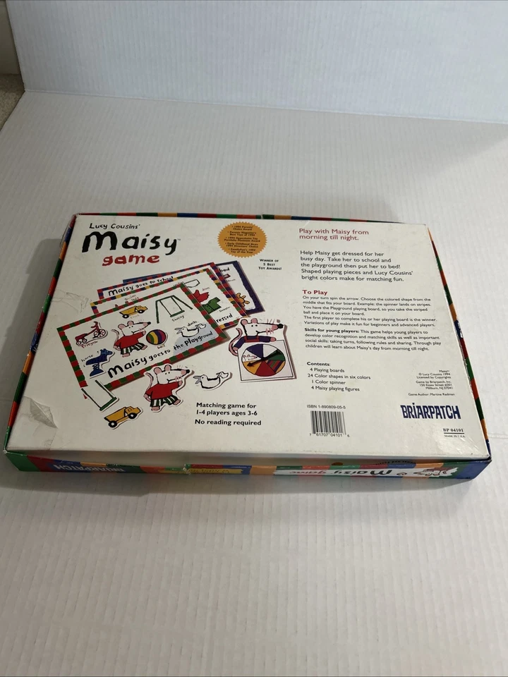 1994 Lucy Cousins Maisy Mouse Matching Game No Reading Briarpatch Miss 3 Pieces - Image 3 of 4