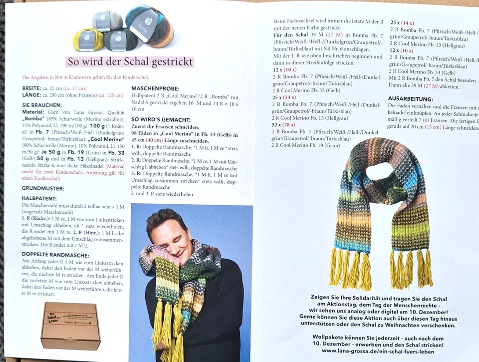 Brigitte Schal fürs Leben Charity Lana Grossa Kretschmer PORTOFREI - Bild 3 von 4