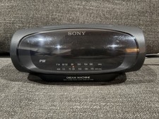 Sony Dream Machine Dual Alarm FM AM Clock Radio ICF-C490 Black - Tested, Works