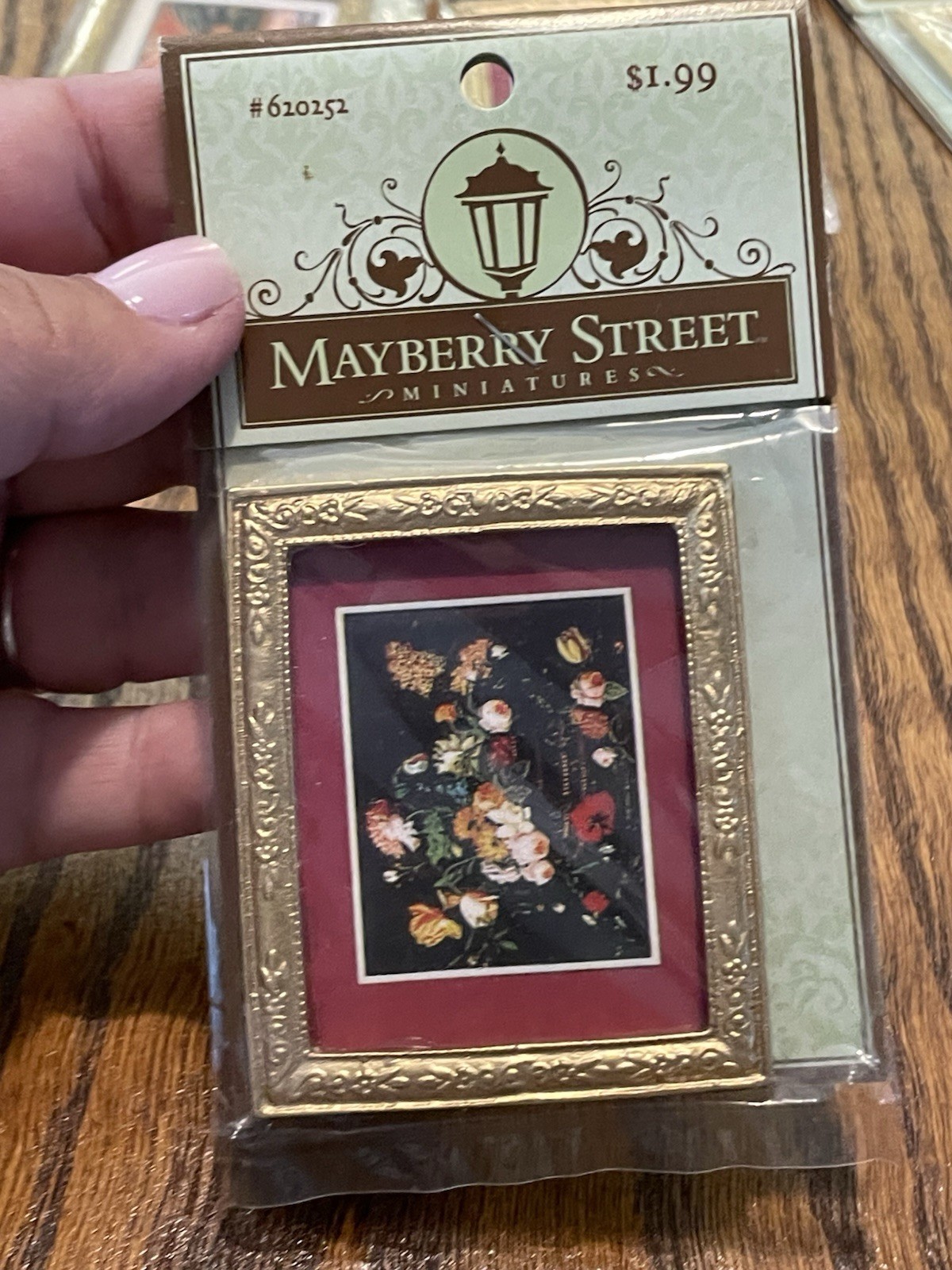 Mayberry Street Miniatures Framed Flower Wall Art.  New!