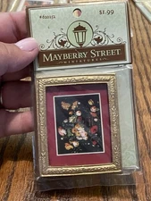 Mayberry Street Miniatures Framed Flower Wall Art.  New!