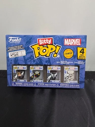 Funko Bitty Pop!: Marvel's  Spider-Man 4-Pack W/B & W Spiderman CHASE NIB (ZZ)