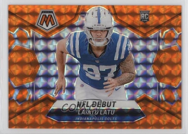 2024 Panini Mosaic NFL Debut Orange Prizm /199 Laiatu Latu #290 Rookie RC 05jo