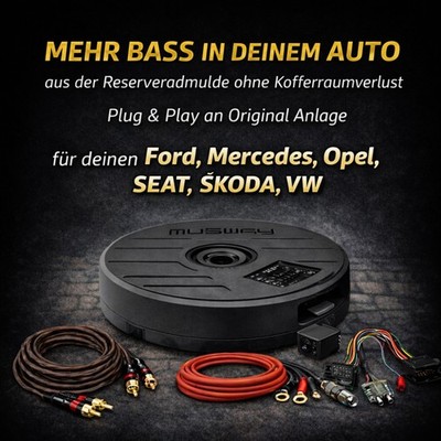 Musway MW1100A | Bass Subwoofer Upgrade für Opel mit Original Radio Anlage