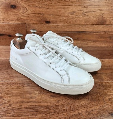 COMMON PROJECTS Woman's White Leather Original Achilles Shoes Italy Sz 39, US 9