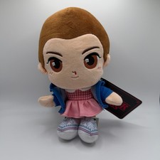 Netflix Stranger Things Eleven Plush Toy Jazwares Pink Dress Blue Jacket 8" NWT