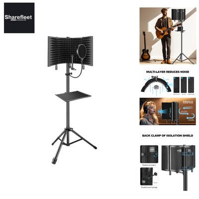 Mikrofon Isolation Schallschutz, Pop Filter schallabsorbierend Mikrofonisolat...