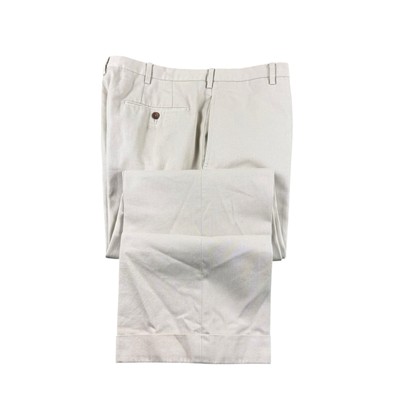Etro Milano Light Tan Canvas Mens Flat Front Twill Trouser Size 34x31