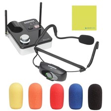 Samson Airline 99m Fitness Headset System, Black Bundle with Samson WS5E...