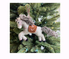 Pony Ornament, Felt Wool