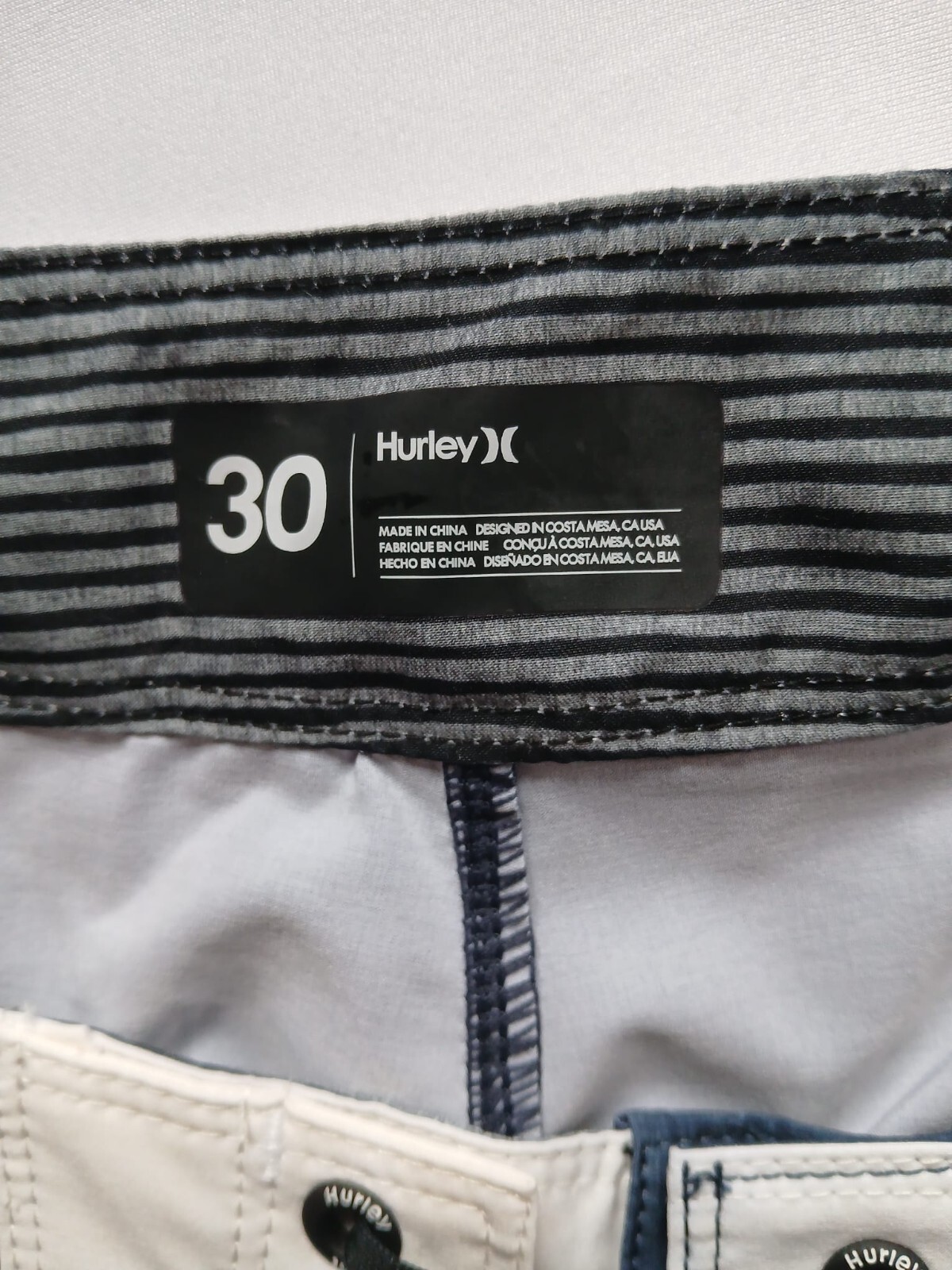 ALTRA Hurley Phantom Board Corto Uomo 30 Blu Coulisse Frontale Piatto CJ9477 451 N125