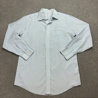 Brooks Brothers Hemd Erwachsene Medium Blau Regent Bügelfrei Supima Preppy He...