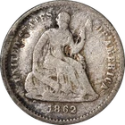 1862-P Seated Liberty Half Dime