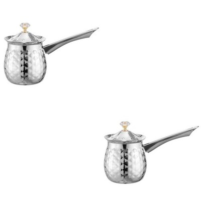  2 Count Milchaufschäumer Edelstahl Kaffeemilchkrug Creamer Pitcher
