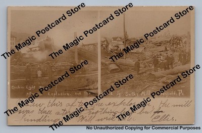 Electric Light Plant Explosion RPPC Clearfield Pennsylvania Disaster Photo 1906