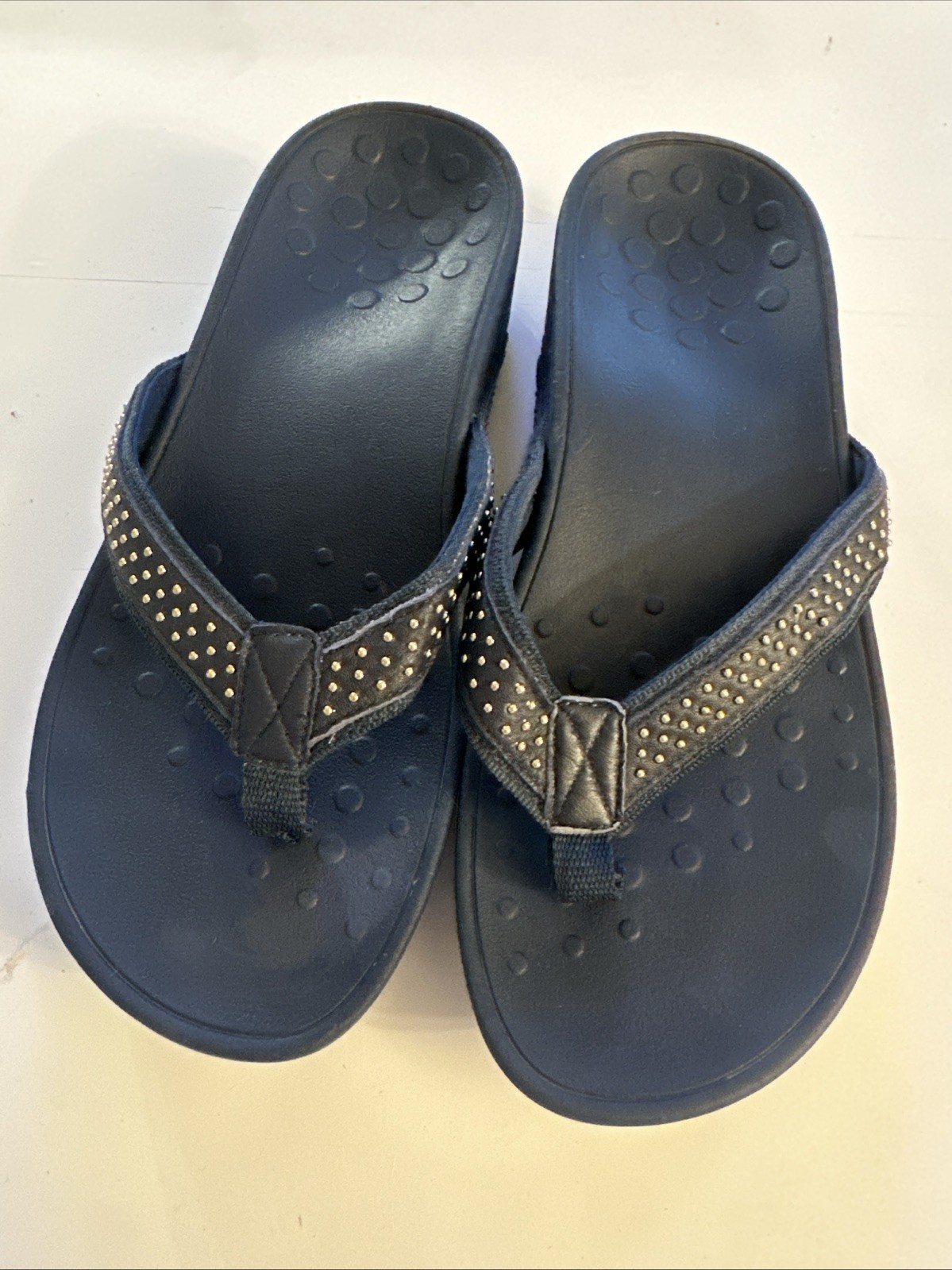 Vionic Size 8 Platform Leather Thong Sandals High… - image 1