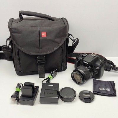 Canon EOS 4000D 18MP Digitalkamera - Schwarz (Kit EF-S 18-55mm DC III Objektiv)