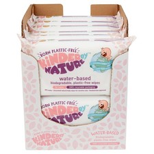Kinder by Nature Water-Based Baby Wipes - 56 Count Case of 12 packs 