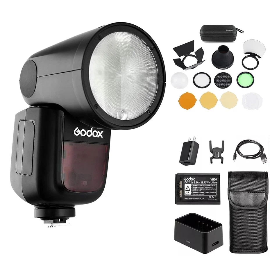 V1-S Camera Flash for Sony Cameras, 76Ws 2.4G TTL Round Head Flash, 1/8000 HS... - Image 2 of 4