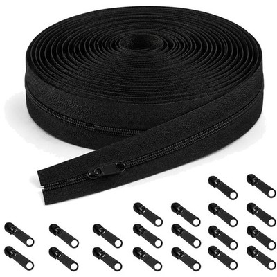 Reißverschluss Nylon Endlos Schwarz Länge 10m Bettwäsche Kleidung