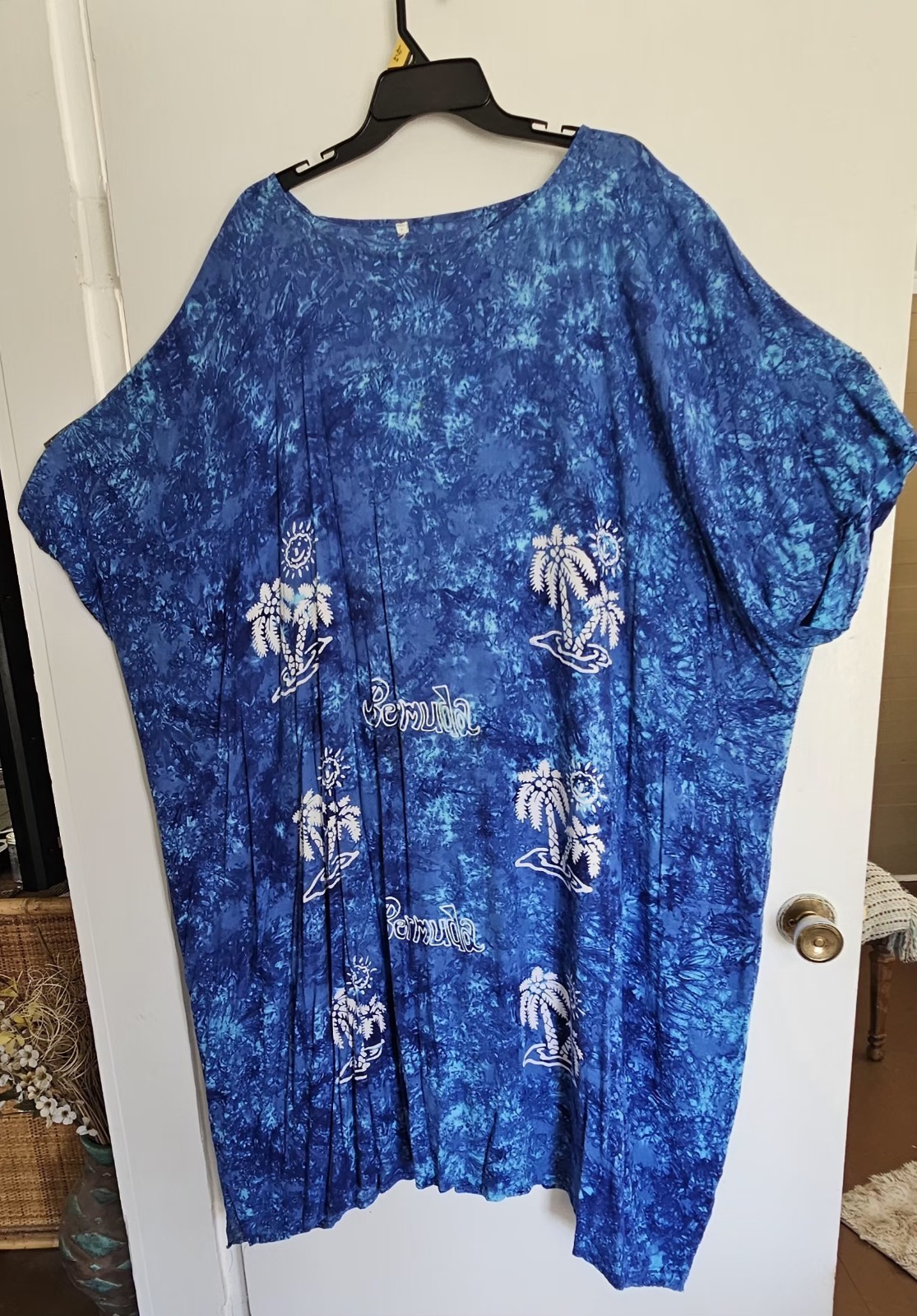 BERMUDA Island Lounge Dress Caftan Muu Muu Beach Cruise M/L MUST SEE RARE TAG 👀 image 5