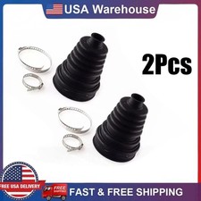 2pc Cv Joint Boots Cover Rubber Parts Stainless Steel Ball Head Clamp Tool Kit