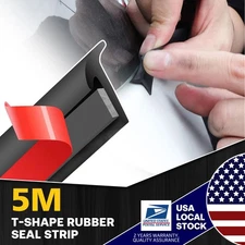 5M T-Shape Rubber Seal Car Door Edge Guard Molding Trim Protectors Seal Strip