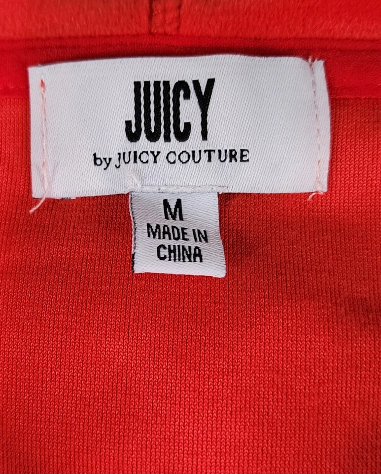 Juicy By Juicy Couture Mono Mujer M Rojo Terciopelo Con Capucha Largo Completo Jogger Foto 3 de 4