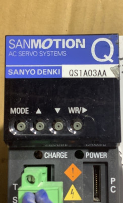 サンヨー デンキ QS1L01AA03101P00 AC サーボ ドライバー SANYO QS1A03AA Sanmotion Servo Drive 3PH 200-230V AC 50/60Hz 5.8A