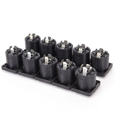 10pcs/lot 4 Pin Speakon Female Jack Socket Connector Audio Loudspeaker Amplifier