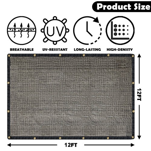90% Shade Cloth for Garden,Black Shade Mesh Tarp for Pergola Greenhouse Kennel - Picture 7 of 14